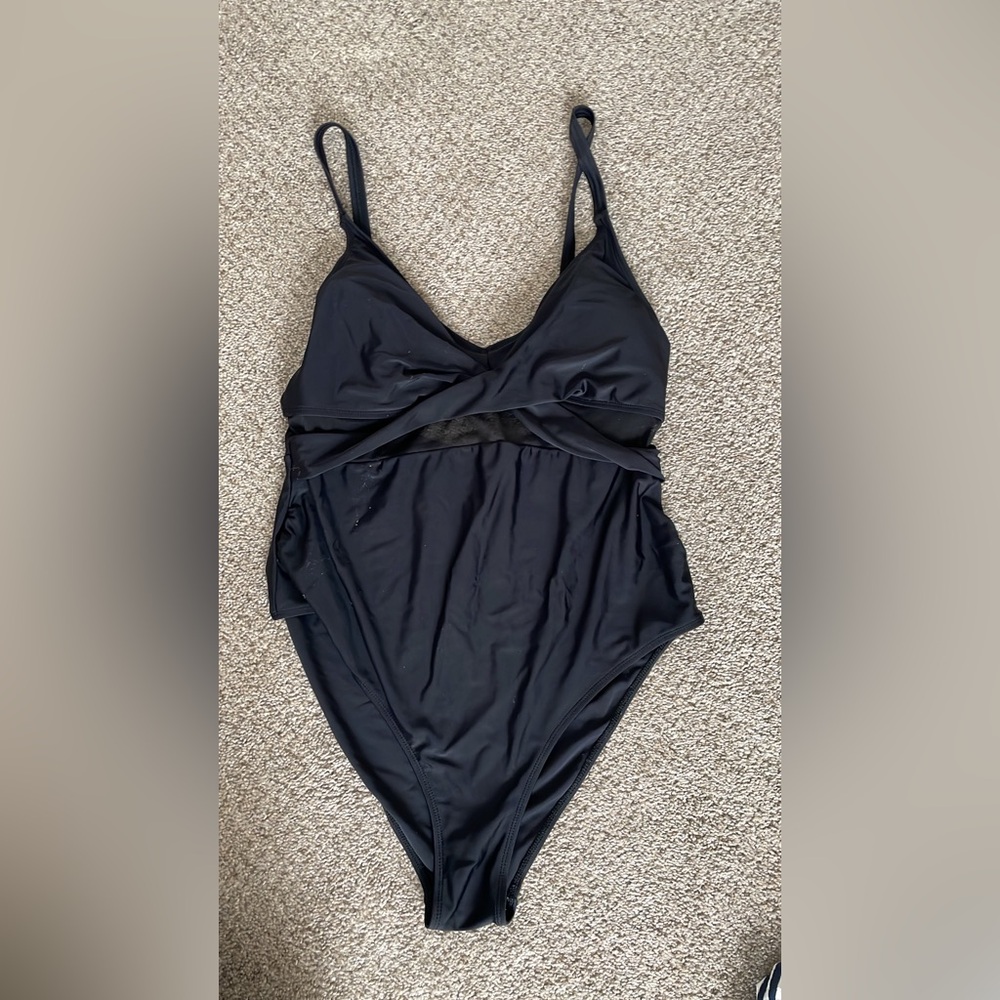 Black Maternity Swim Suit
